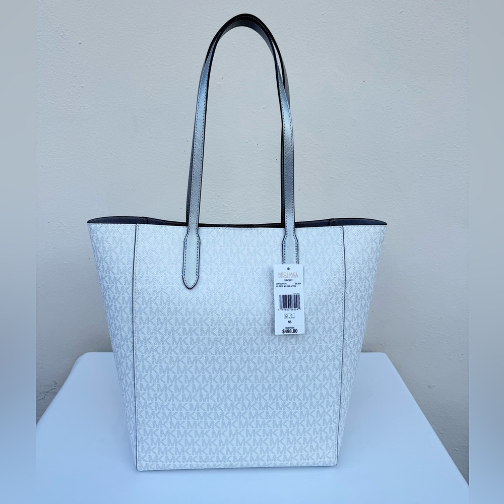 Michael Kors Vincent Signature Monogram Tote with Card Holder Charm 👜🔥 - Picture 10 of 16